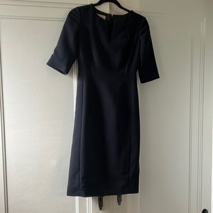 Hobbs navy sheath dress